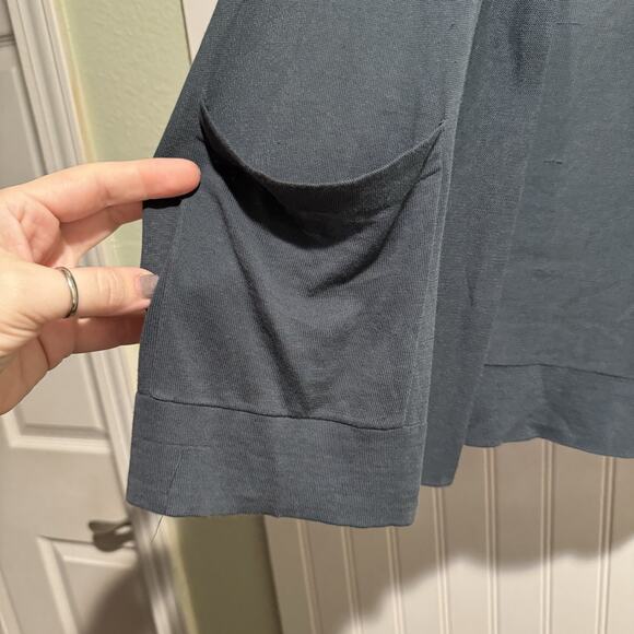 Inhabit Teal Cotton Lightweight Cardigan Size Small - Picture 2 of 5